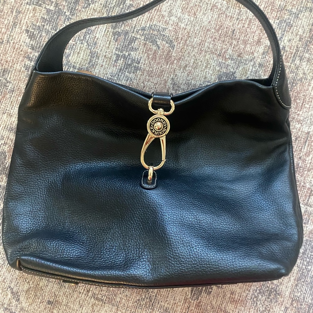 Black leather bag